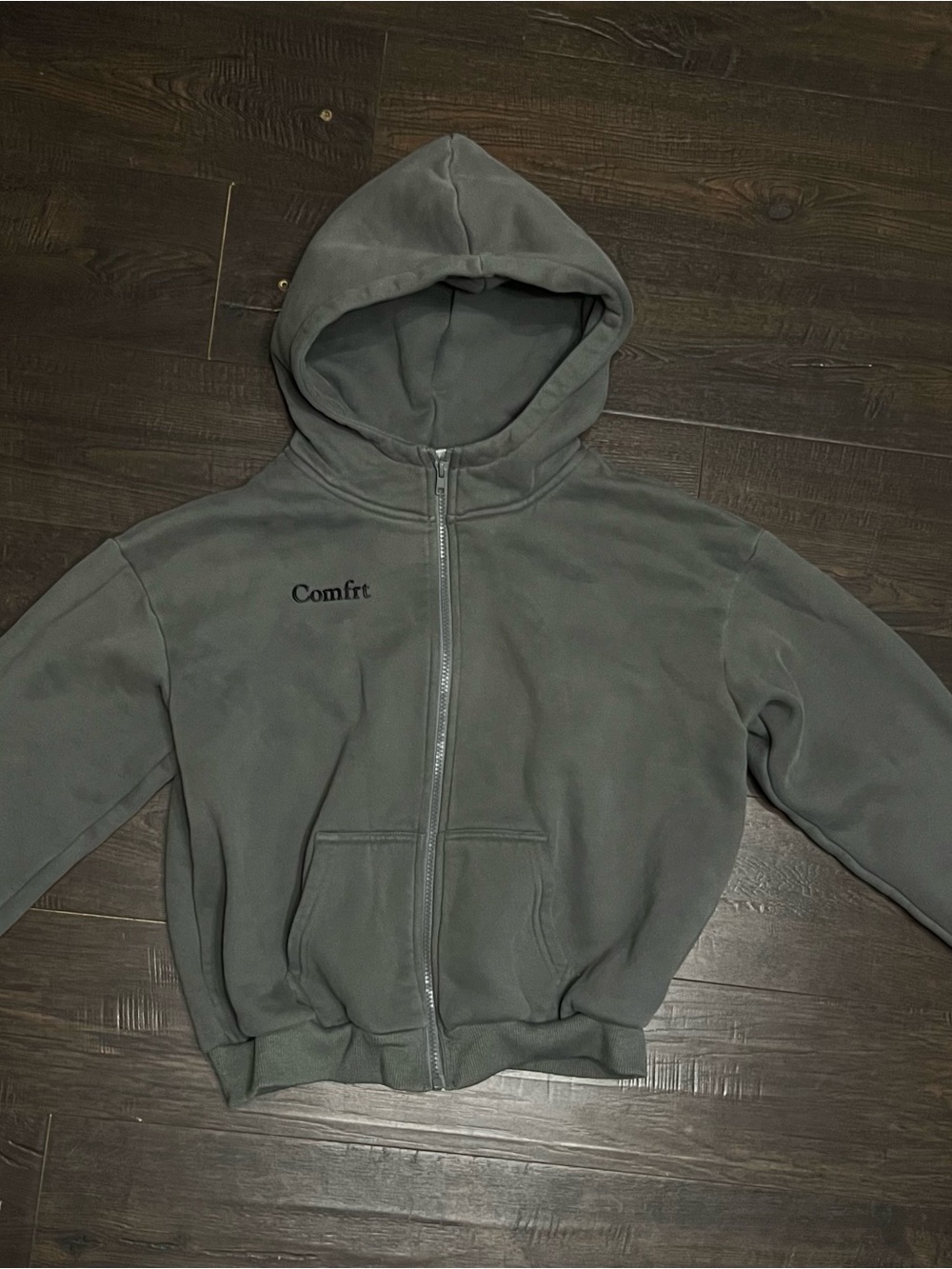 Kids' Comfrt Gray Full-Zip Hoodie